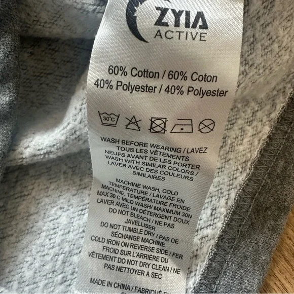 Zyia Active Gray Energetic Zipper Crewneck Sweatshirt Women's Size XSmall - Picture 13 of 13